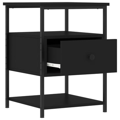 Nachtkastjes 2 St 40X42X56 Cm Bewerkt Hout Zwart