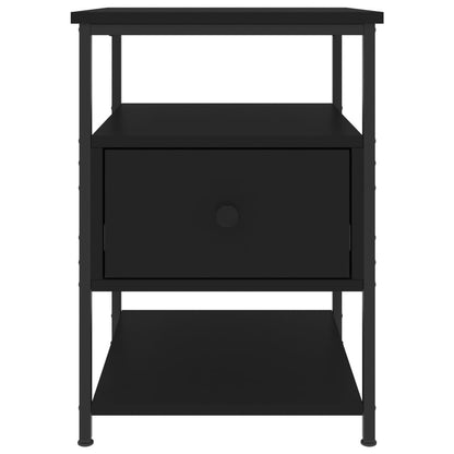 Nachtkastjes 2 St 40X42X56 Cm Bewerkt Hout Zwart