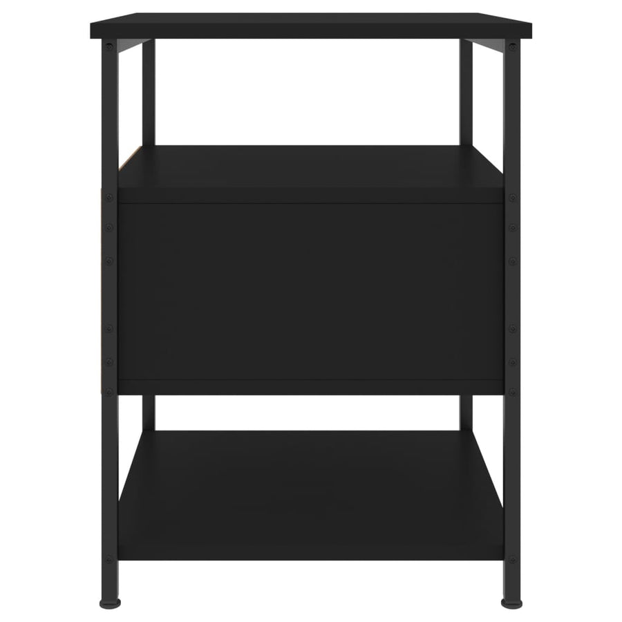 Nachtkastjes 2 St 40X42X56 Cm Bewerkt Hout Zwart