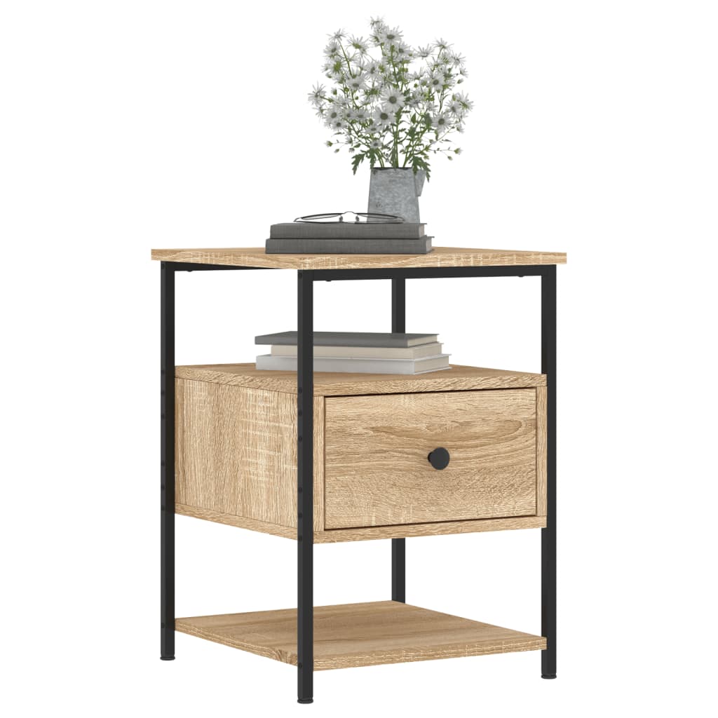 Nachtkastjes 2 St 40X42X56 Cm Bewerkt Hout Sonoma Eikenkleurig