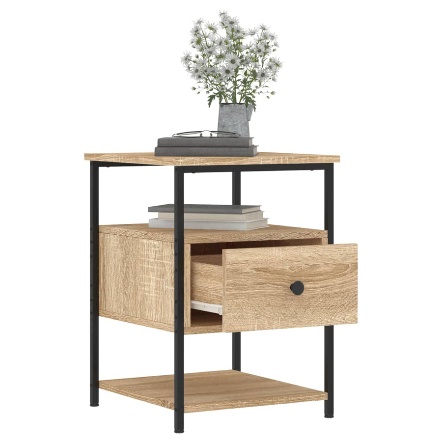 Nachtkastjes 2 St 40X42X56 Cm Bewerkt Hout Sonoma Eikenkleurig