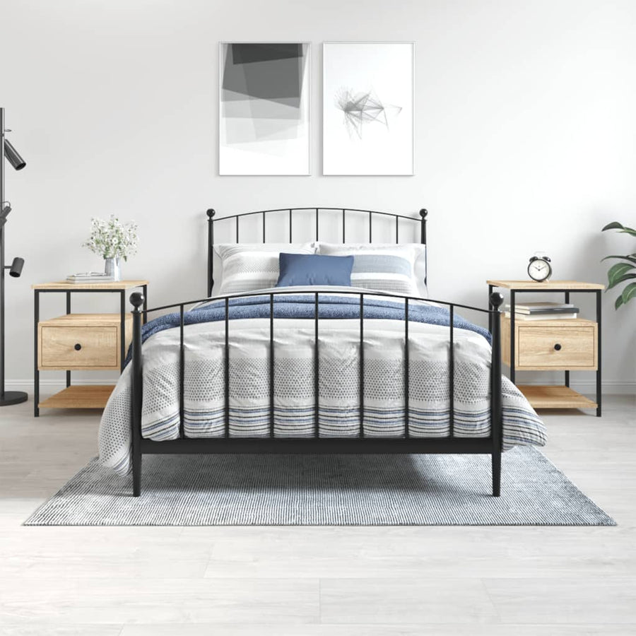 Nachtkastjes 2 St 40X42X56 Cm Bewerkt Hout Sonoma Eikenkleurig