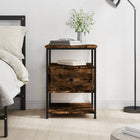Bedside table 40x42x56 cm engineered wood smoked oak effect