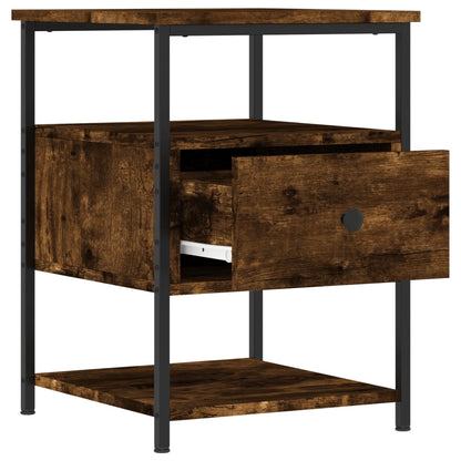 Nachtkastjes 2 St 40X42X56 Cm Bewerkt Hout Gerookt Eikenkleurig