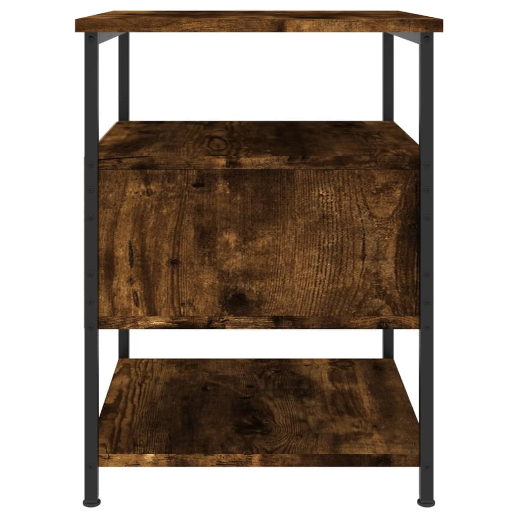 Nachtkastjes 2 St 40X42X56 Cm Bewerkt Hout Gerookt Eikenkleurig