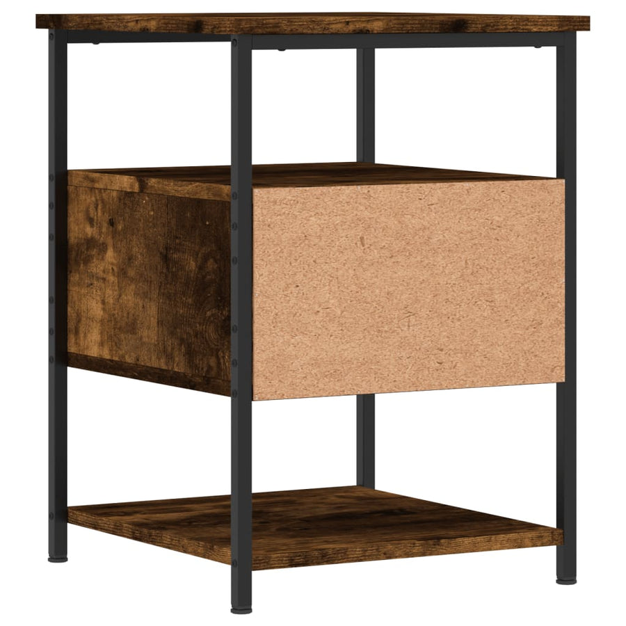 Nachtkastjes 2 St 40X42X56 Cm Bewerkt Hout Gerookt Eikenkleurig
