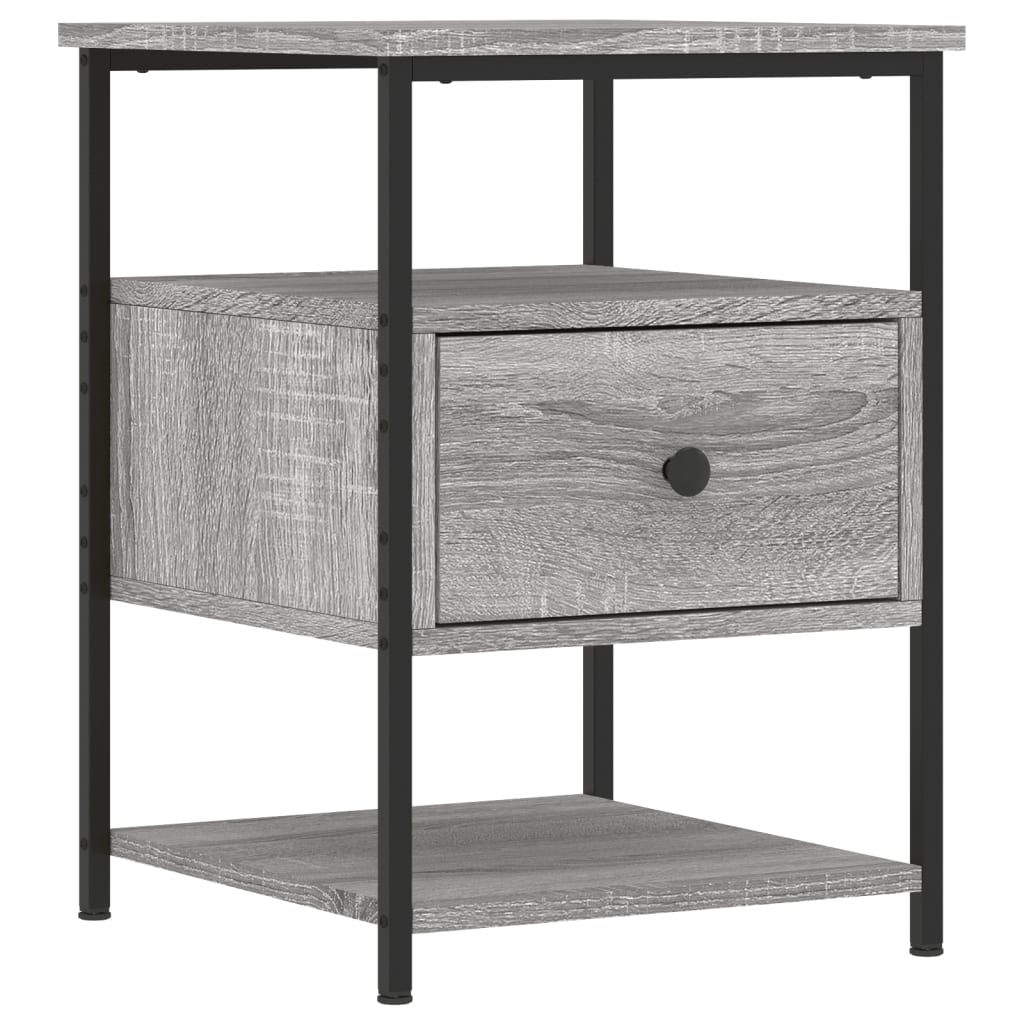 Nachtkastje 40X42X56 Cm Bewerkt Hout 1 Grijs sonoma