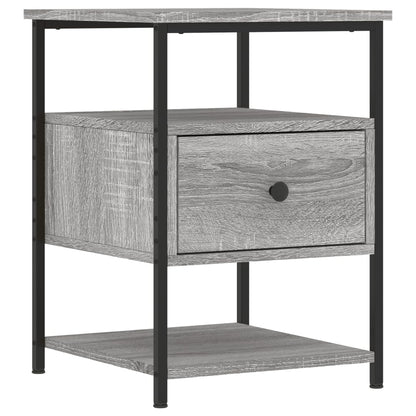 Nachtkastje 40X42X56 Cm Bewerkt Hout 1 Grijs sonoma