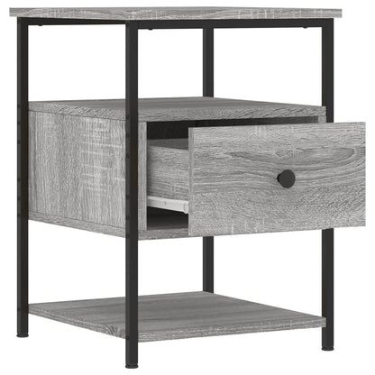 Nachtkastje 40X42X56 Cm Bewerkt Hout 1 Grijs sonoma