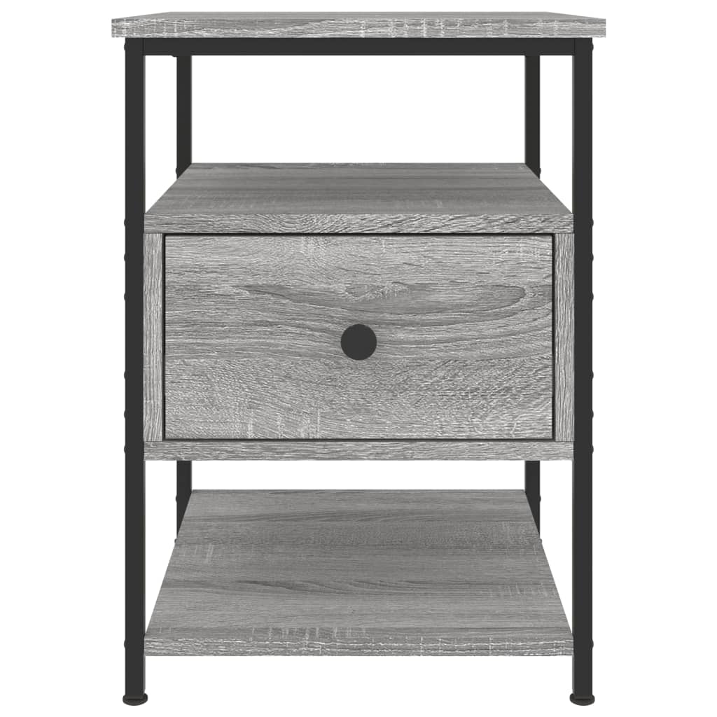 Nachtkastje 40X42X56 Cm Bewerkt Hout 1 Grijs sonoma