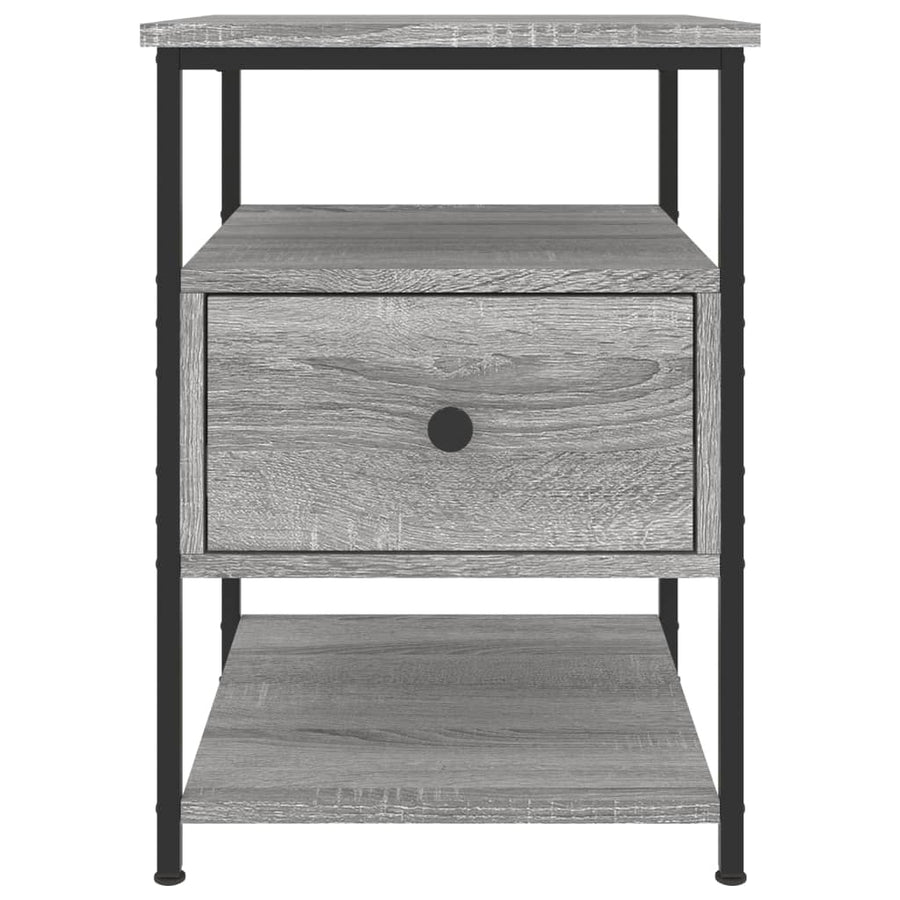 Nachtkastje 40X42X56 Cm Bewerkt Hout 1 Grijs sonoma