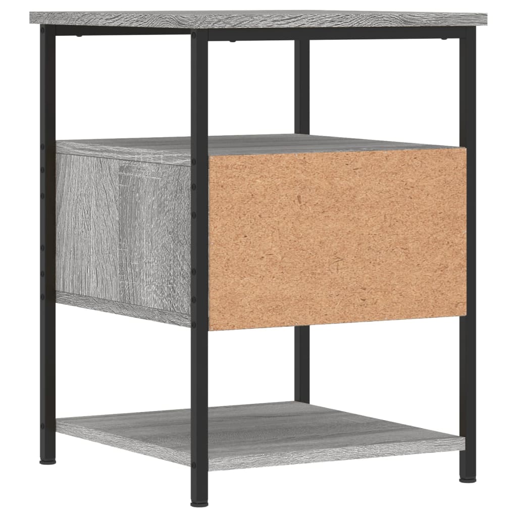 Nachtkastje 40X42X56 Cm Bewerkt Hout 1 Grijs sonoma