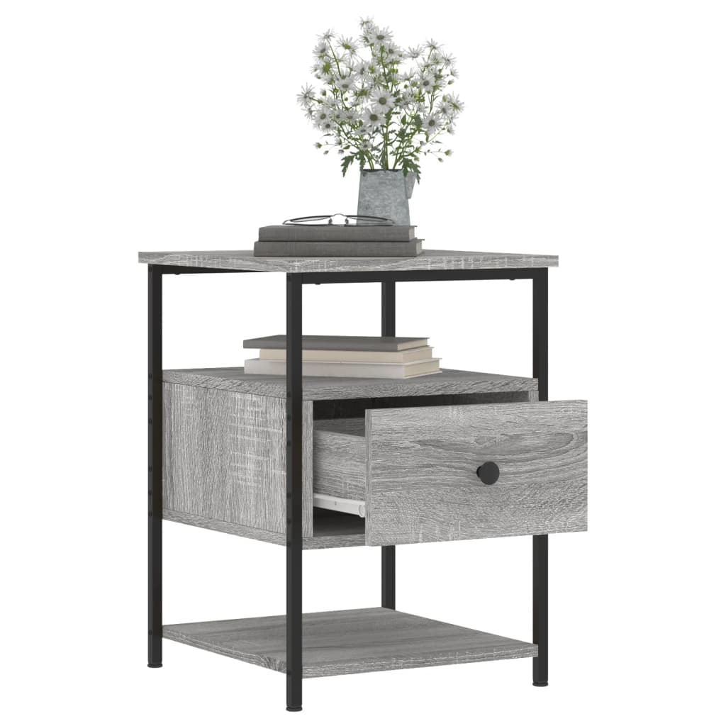 Nachtkastjes 2 St 40X42X56 Cm Bewerkt Hout Grijs Sonoma Eiken