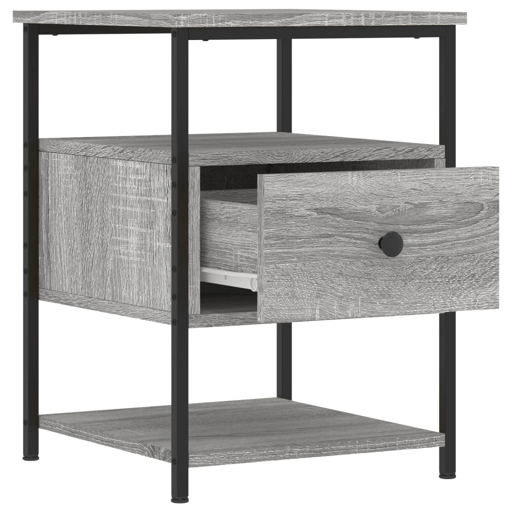 Nachtkastjes 2 St 40X42X56 Cm Bewerkt Hout Grijs Sonoma Eiken