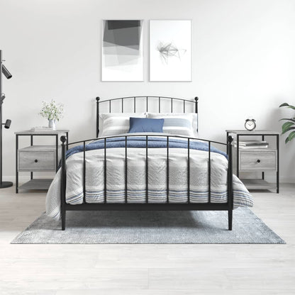 Nachtkastjes 2 St 40X42X56 Cm Bewerkt Hout Grijs Sonoma Eiken