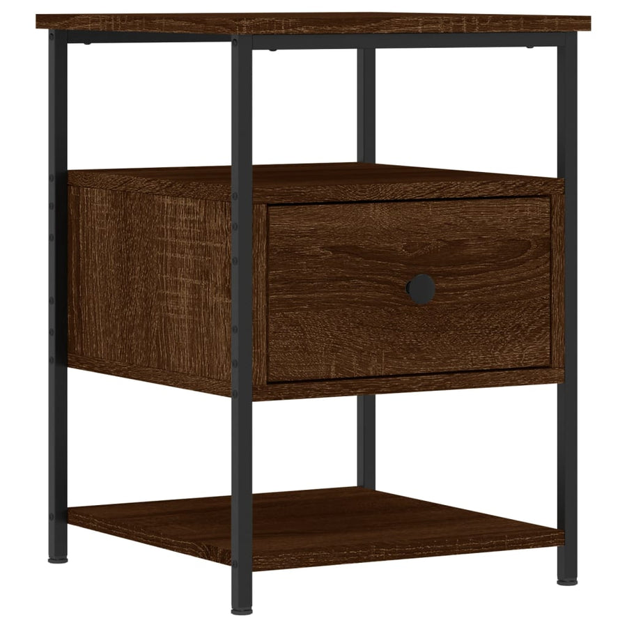 Nachtkastjes 2 St 40X42X56 Cm Bewerkt Hout Bruin Eikenkleur
