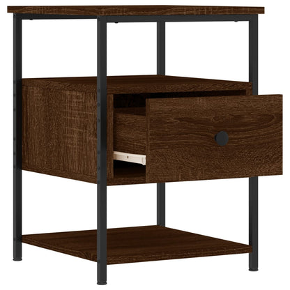 Nachtkastjes 2 St 40X42X56 Cm Bewerkt Hout Bruin Eikenkleur