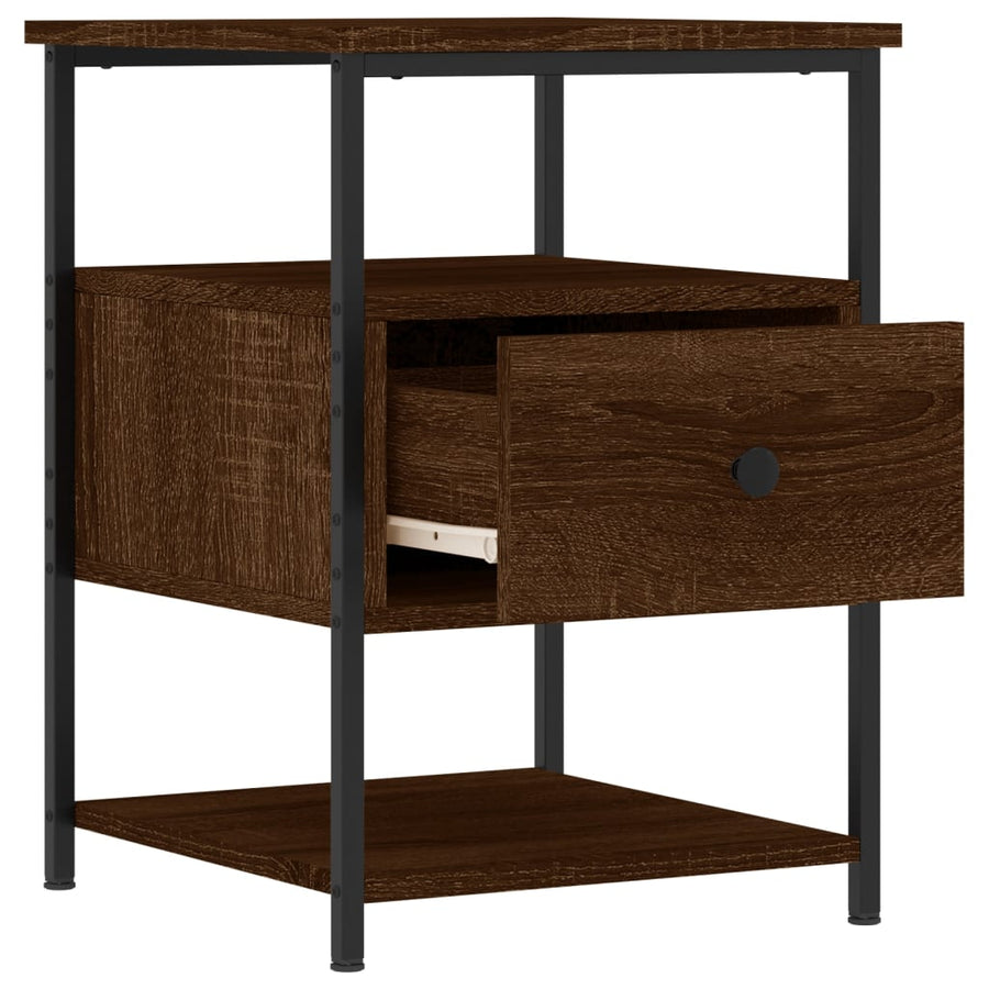 Nachtkastjes 2 St 40X42X56 Cm Bewerkt Hout Bruin Eikenkleur