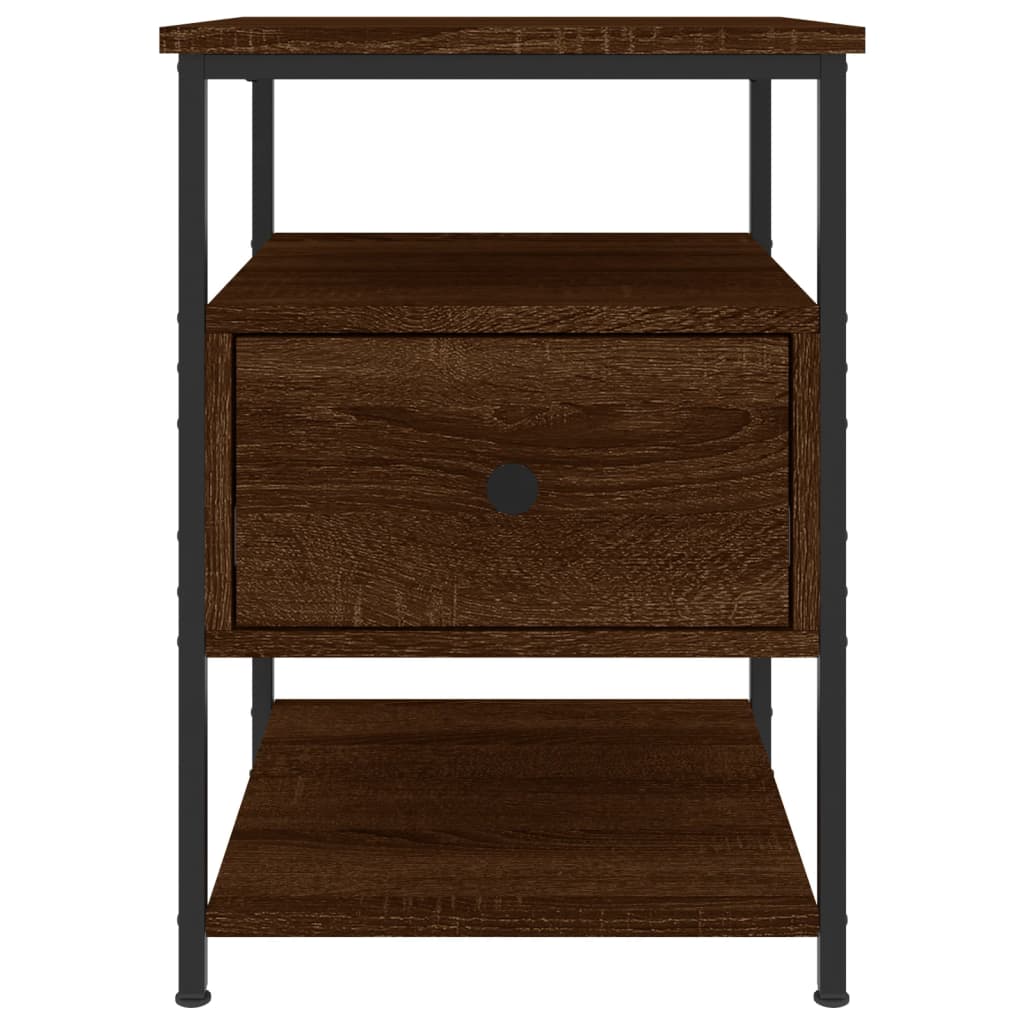 Nachtkastjes 2 St 40X42X56 Cm Bewerkt Hout Bruin Eikenkleur