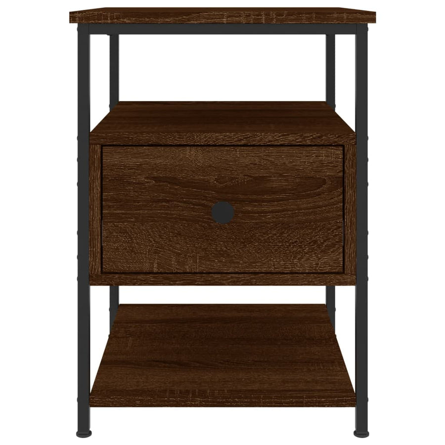 Nachtkastjes 2 St 40X42X56 Cm Bewerkt Hout Bruin Eikenkleur
