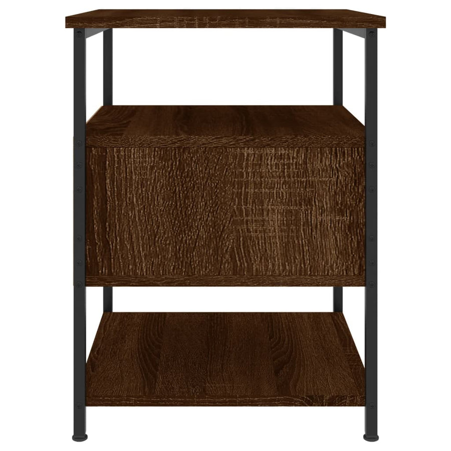 Nachtkastjes 2 St 40X42X56 Cm Bewerkt Hout Bruin Eikenkleur