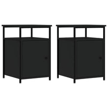 Nachtkastjes 2 St 40X42X60 Cm Bewerkt Hout Zwart