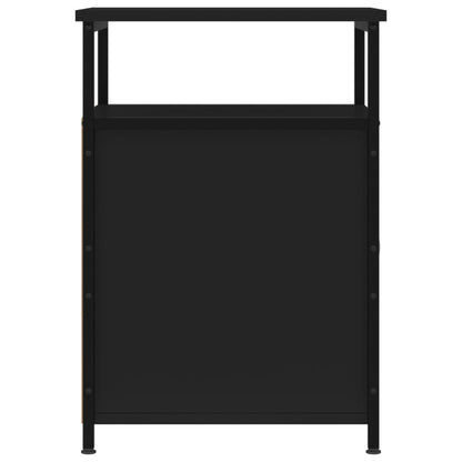 Nachtkastjes 2 St 40X42X60 Cm Bewerkt Hout Zwart