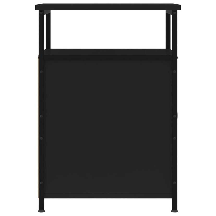 Nachtkastjes 2 St 40X42X60 Cm Bewerkt Hout Zwart