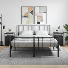 Nachtkastjes 2 St 40X42X60 Cm Bewerkt Hout Zwart