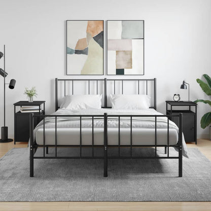 Nachtkastjes 2 St 40X42X60 Cm Bewerkt Hout Zwart