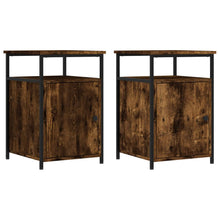 Nachtkastjes 40X4X60 Cm Bewerkt Hout Kleurig 2 Gerookt eiken