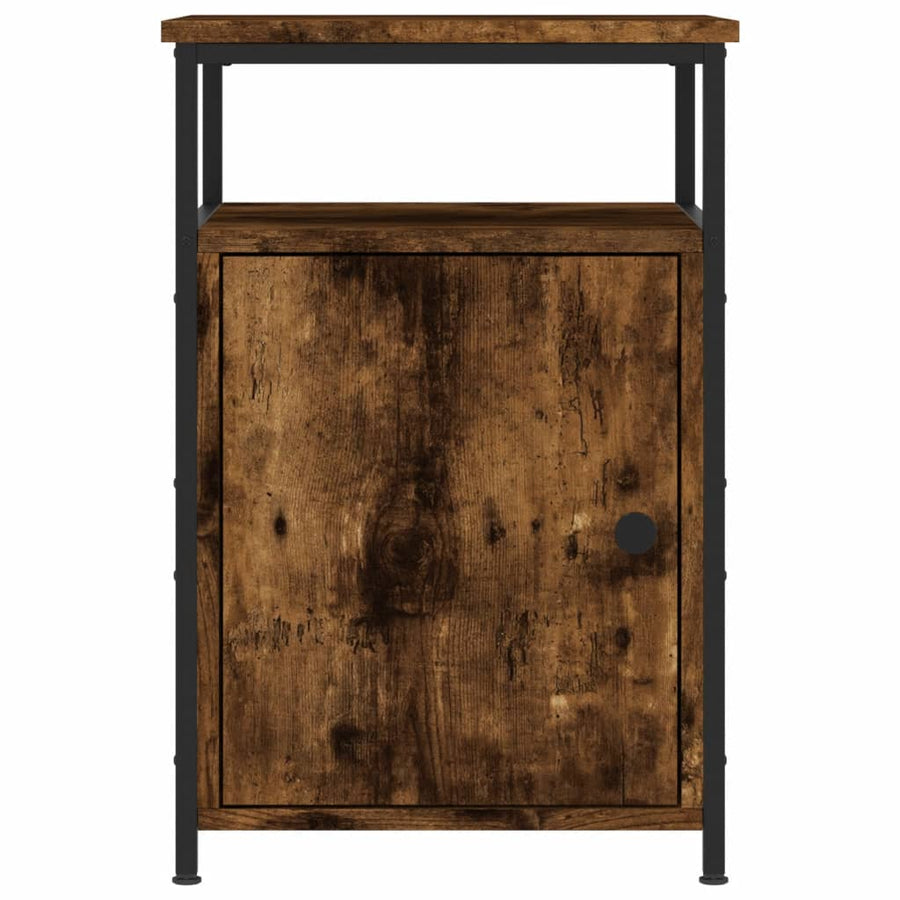 Nachtkastjes 40X4X60 Cm Bewerkt Hout Kleurig 2 Gerookt eiken