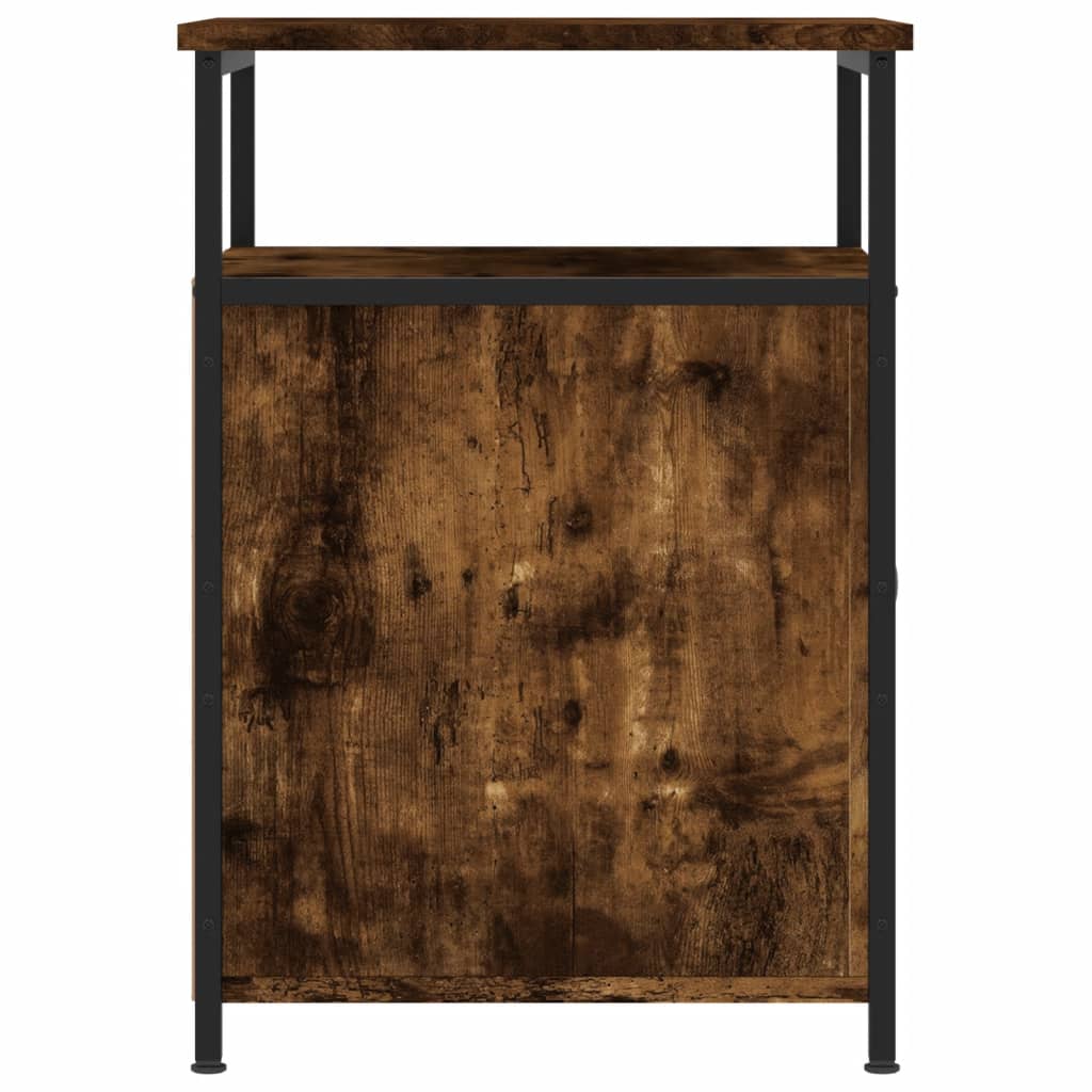Nachtkastjes 40X4X60 Cm Bewerkt Hout Kleurig 2 Gerookt eiken