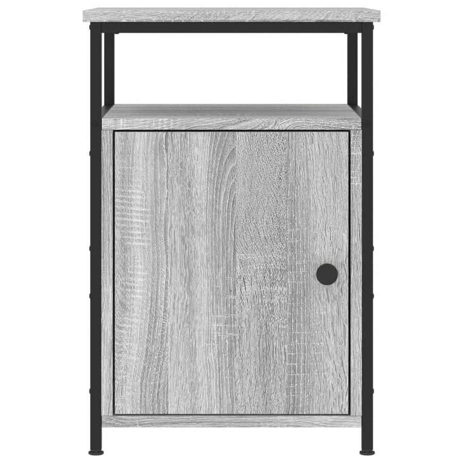 Nachtkastje 40X42X60 Cm Bewerkt Hout Grijs Sonoma Eikenkleurig