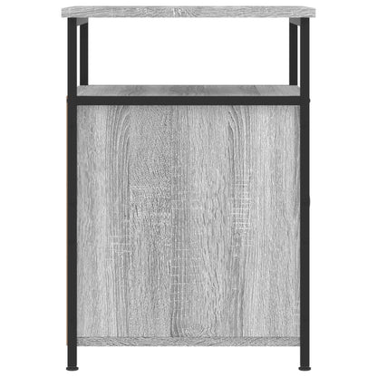 Nachtkastje 40X42X60 Cm Bewerkt Hout Grijs Sonoma Eikenkleurig