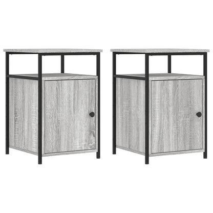 Nachtkastjes 2 St 40X42X60 Cm Bewerkt Hout Grijs Sonoma Eiken