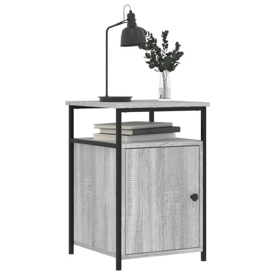 Nachtkastjes 2 St 40X42X60 Cm Bewerkt Hout Grijs Sonoma Eiken