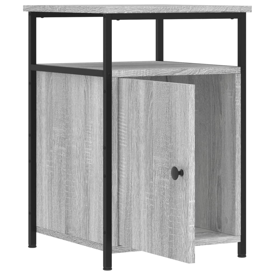 Nachtkastjes 2 St 40X42X60 Cm Bewerkt Hout Grijs Sonoma Eiken