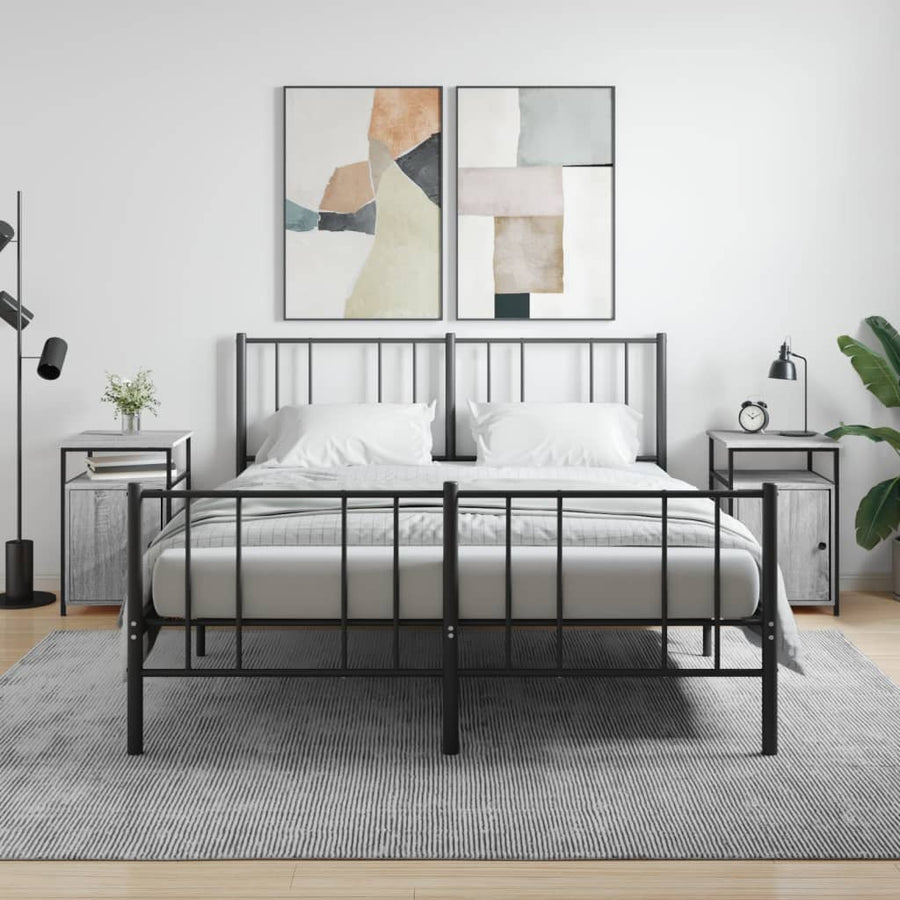 Nachtkastjes 2 St 40X42X60 Cm Bewerkt Hout Grijs Sonoma Eiken