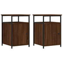Nachtkastjes 2 St 40X42X60 Cm Bewerkt Hout Bruin Eikenkleur