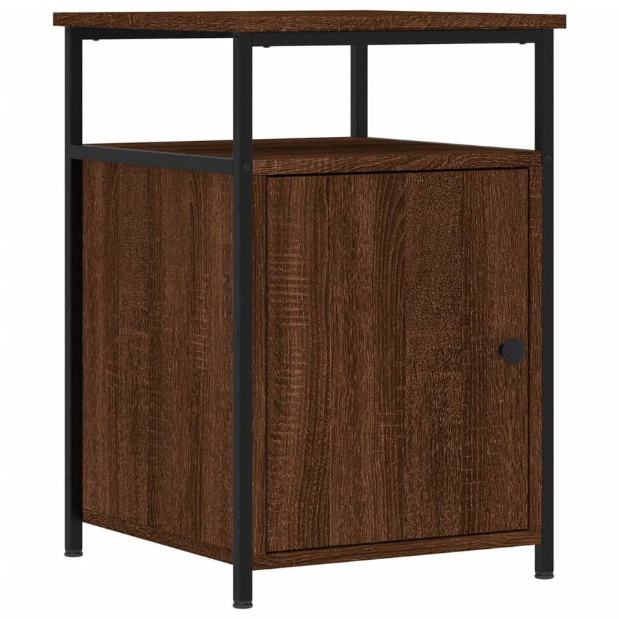 Nachtkastjes 2 St 40X42X60 Cm Bewerkt Hout Bruin Eikenkleur