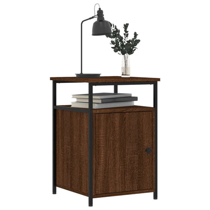 Nachtkastjes 2 St 40X42X60 Cm Bewerkt Hout Bruin Eikenkleur