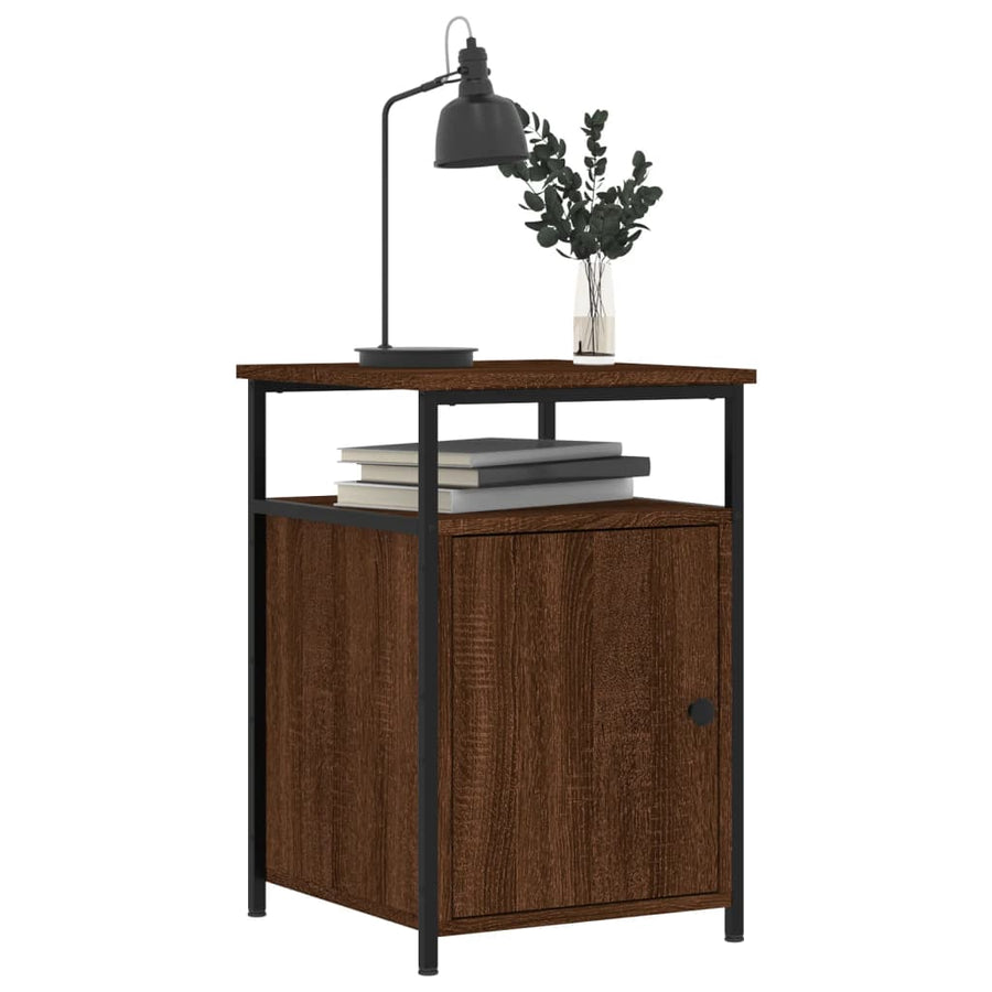 Nachtkastjes 2 St 40X42X60 Cm Bewerkt Hout Bruin Eikenkleur