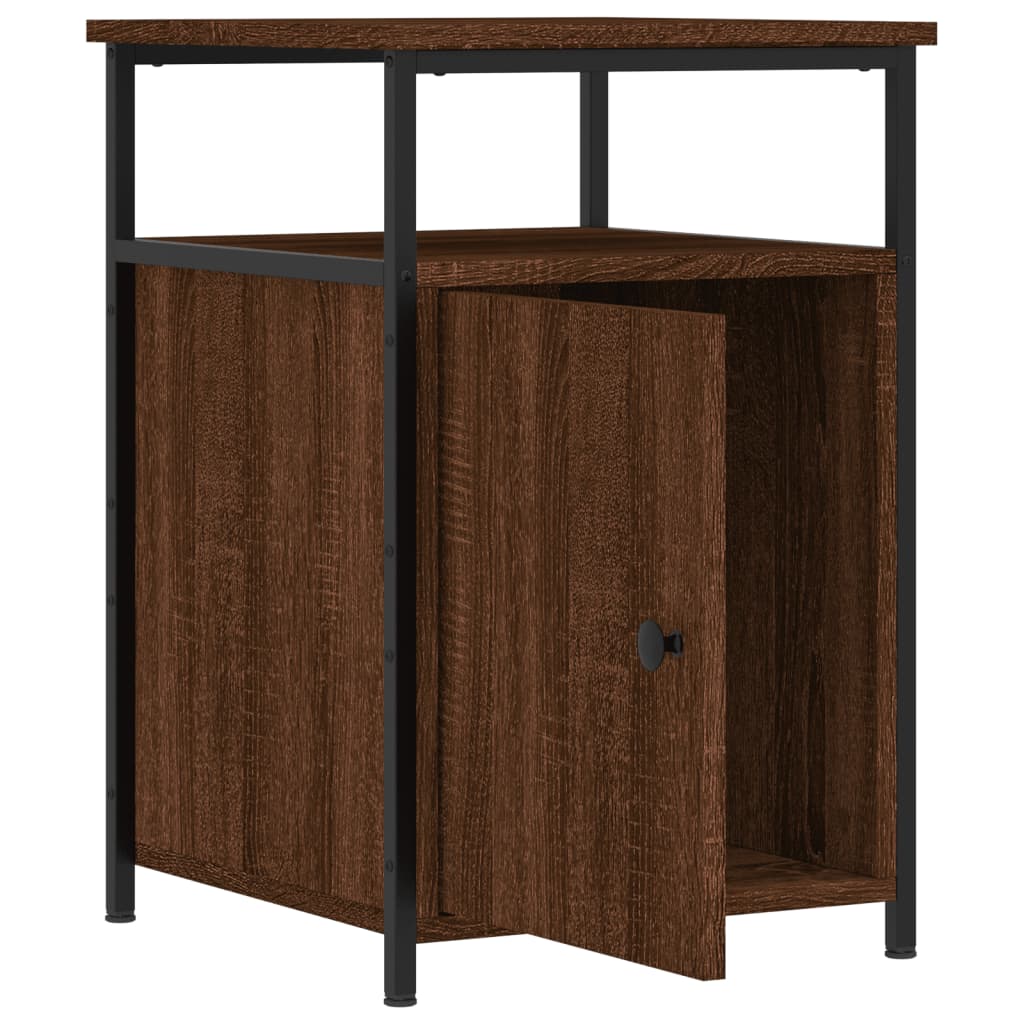 Nachtkastjes 2 St 40X42X60 Cm Bewerkt Hout Bruin Eikenkleur