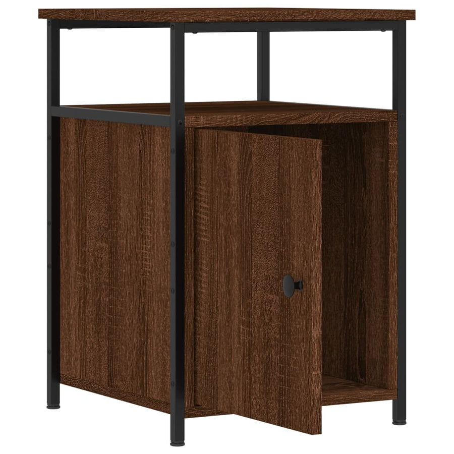Nachtkastjes 2 St 40X42X60 Cm Bewerkt Hout Bruin Eikenkleur