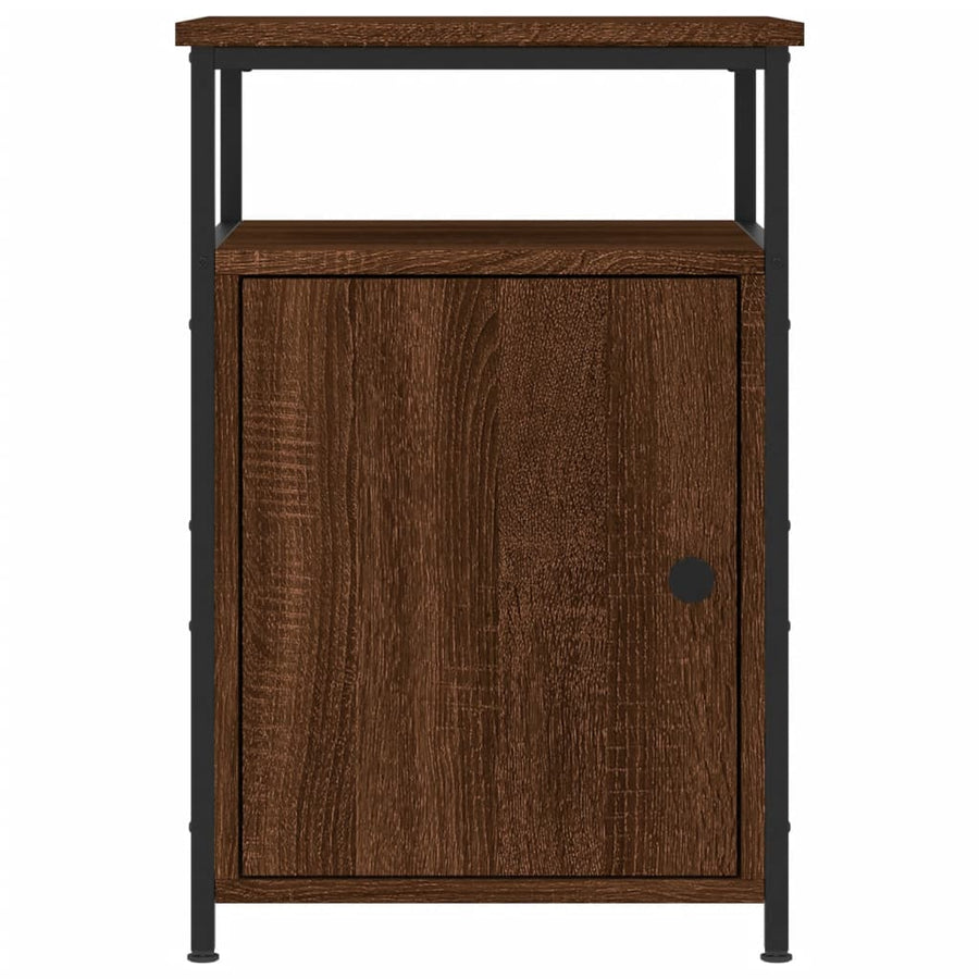 Nachtkastjes 2 St 40X42X60 Cm Bewerkt Hout Bruin Eikenkleur