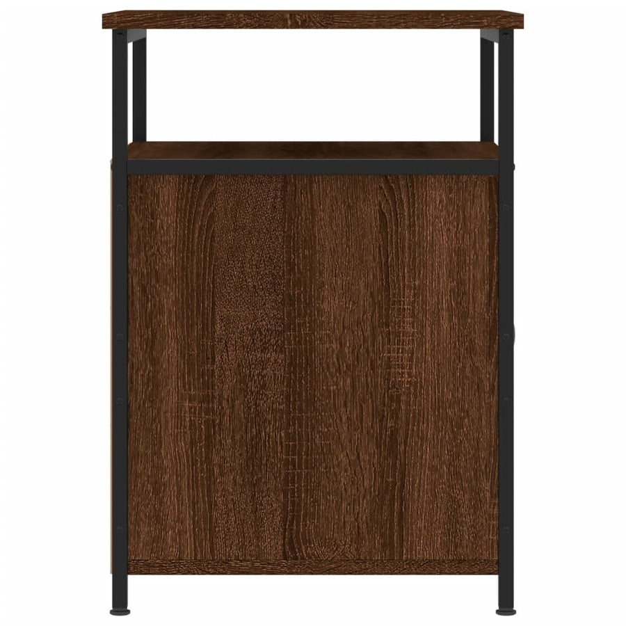 Nachtkastjes 2 St 40X42X60 Cm Bewerkt Hout Bruin Eikenkleur