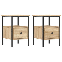 Nachtkastjes 2 st 34x36x50 cm bewerkt hout sonoma eikenkleurig 2 Sonoma eiken