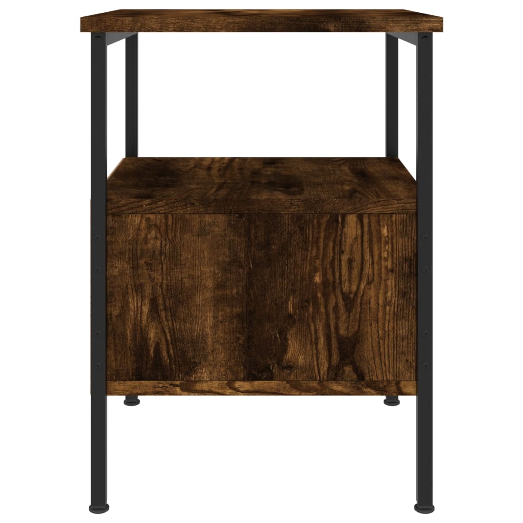 Nachtkastjes 2 St 34X36X50 Cm Bewerkt Hout Gerookt Eikenkleurig