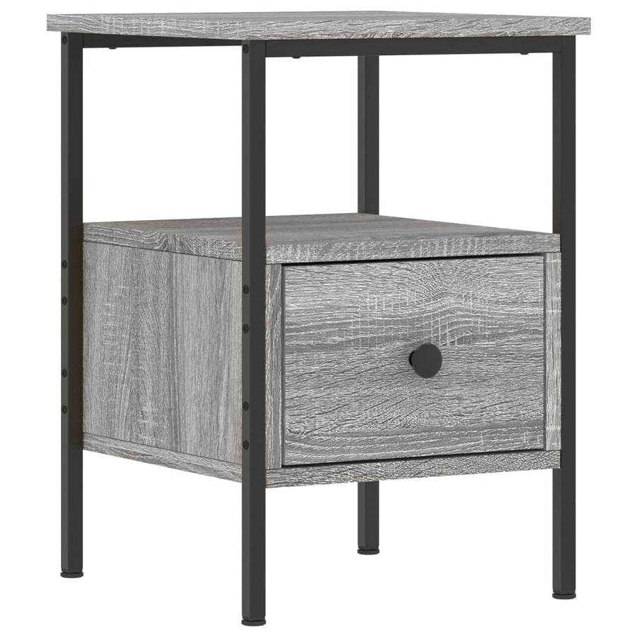 Nachtkastjes 2 st 34x36x50 cm bewerkt hout grijs sonoma eiken 2 Grijs sonoma
